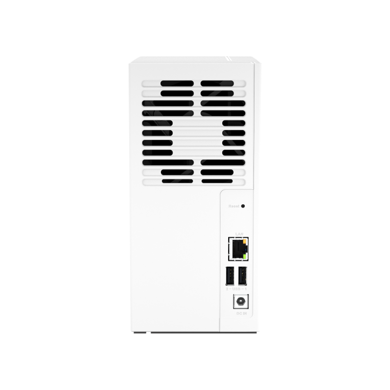 QNAP TS-233 NAS Back View (I/O ports)