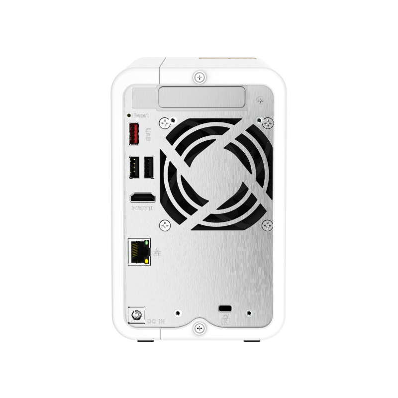 QNAP TS-262-4G NAS Back View (I/O ports)