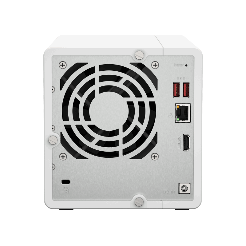 QNAP TS-364-8G NAS Back View (I/O ports)