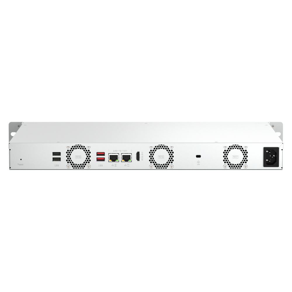 QNAP TS-464EU-8G NAS Back View (I/O ports)