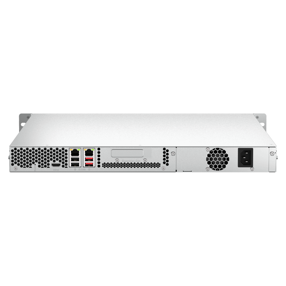 QNAP TS-464U-8G NAS Back View (I/O ports)