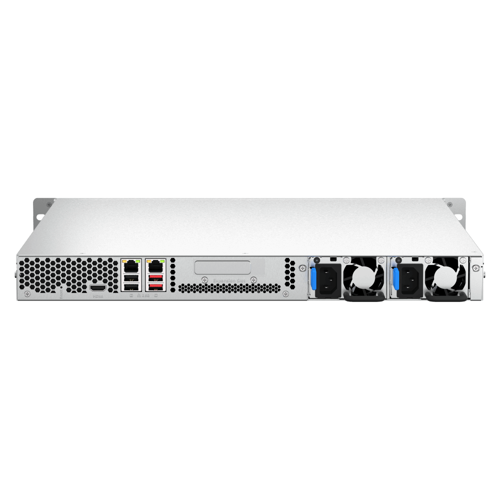 QNAP TS-464U-RP-8G NAS Back View (I/O ports)