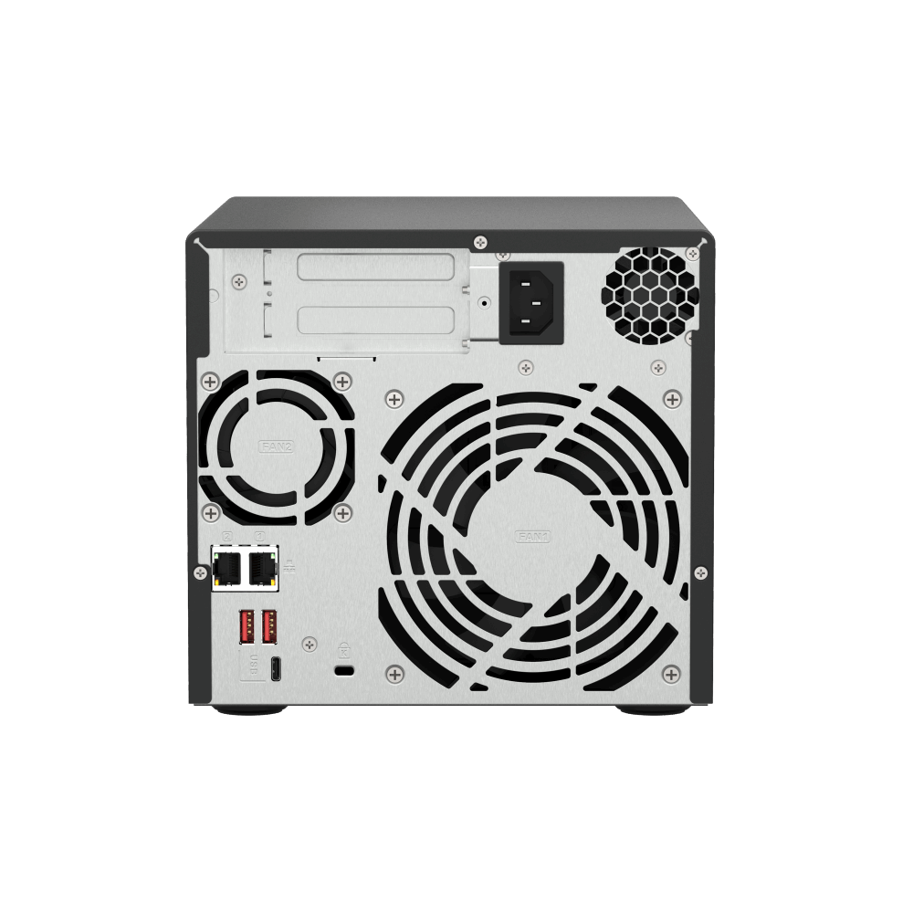 QNAP TS-473A-8G NAS Back View (I/O ports)