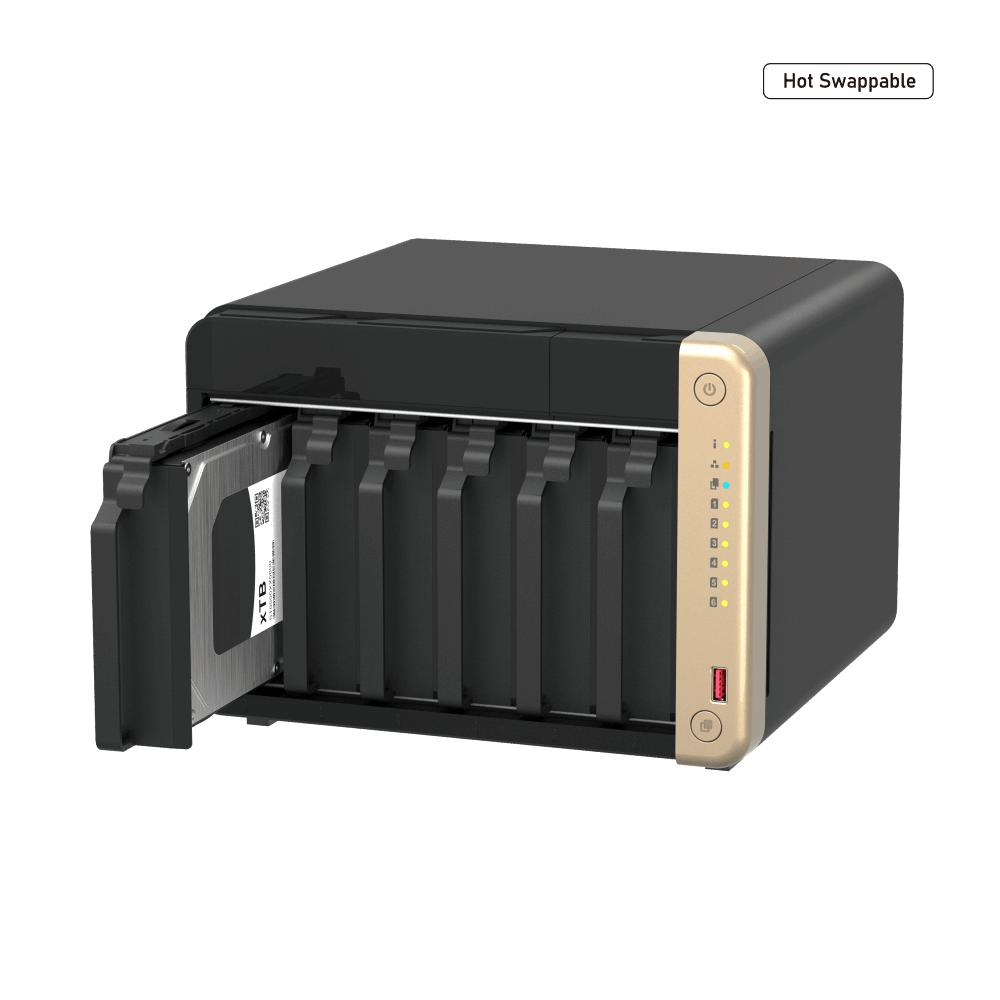 QNAP TS-664-8G NAS Side View 5
