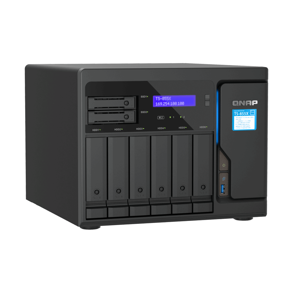 QNAP TS-855X-8G NAS Side View 4