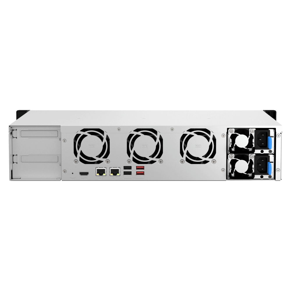 QNAP TS-864eU-RP-8G NAS Back View (I/O ports)