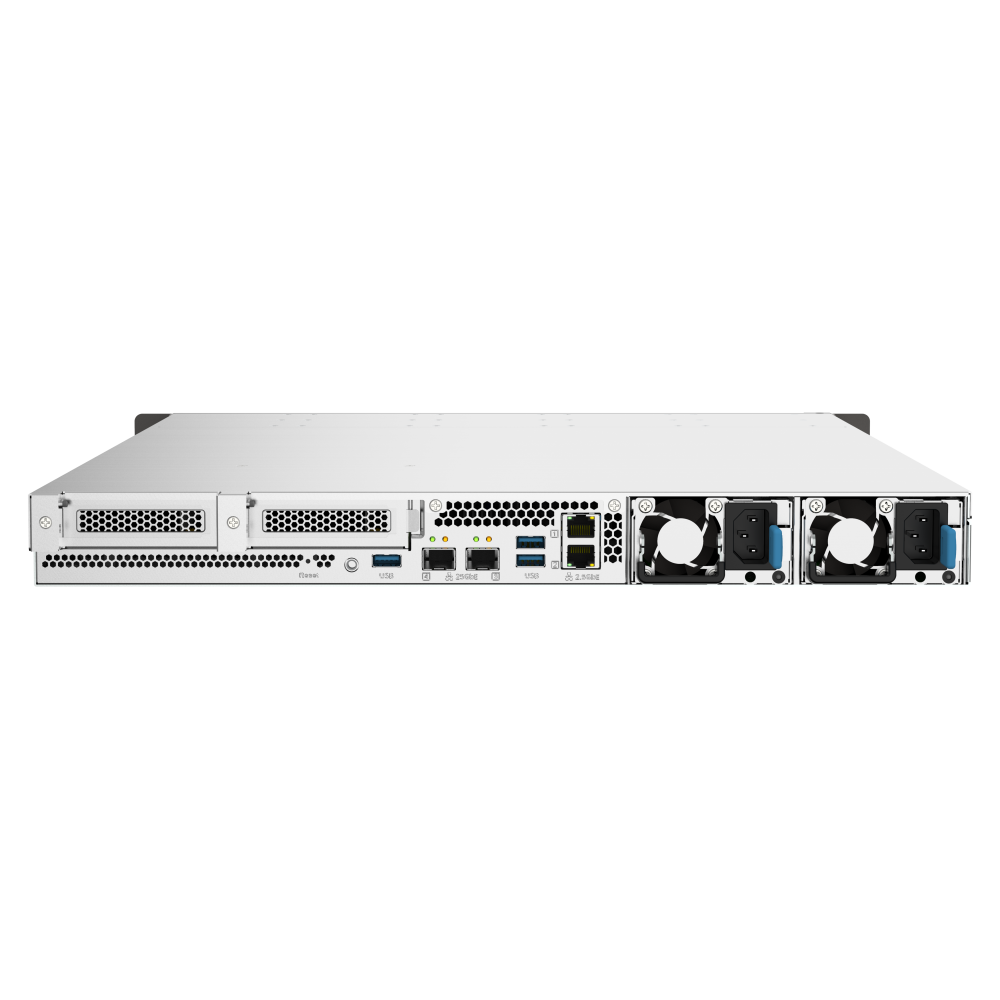 QNAP TS-h1090FU-7302P-256G NAS Back View (I/O ports)