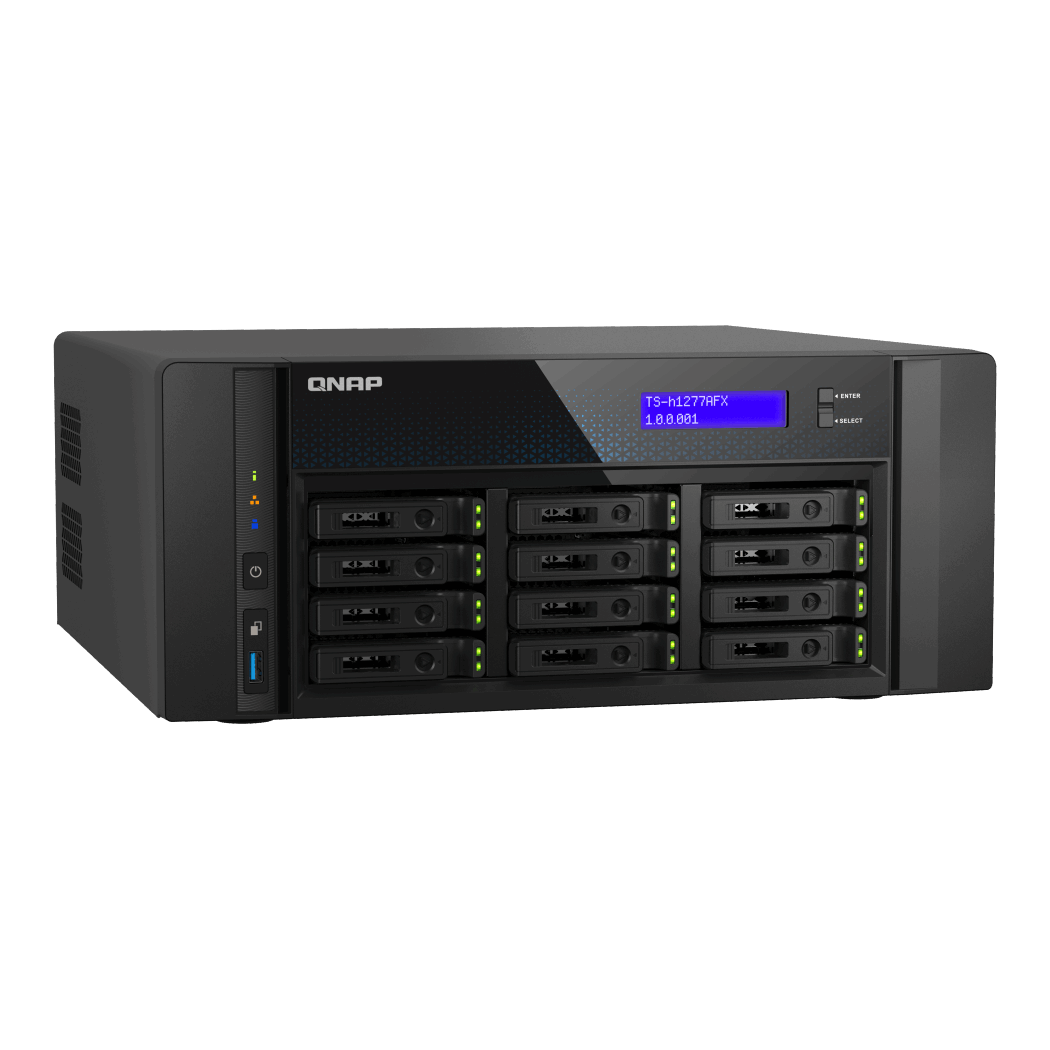 QNAP TS-h1277AFX-R7-32G NAS Side View 4