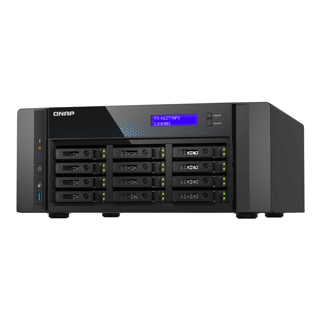 QNAP TS-h1277AFX-R7-32G NAS Front View