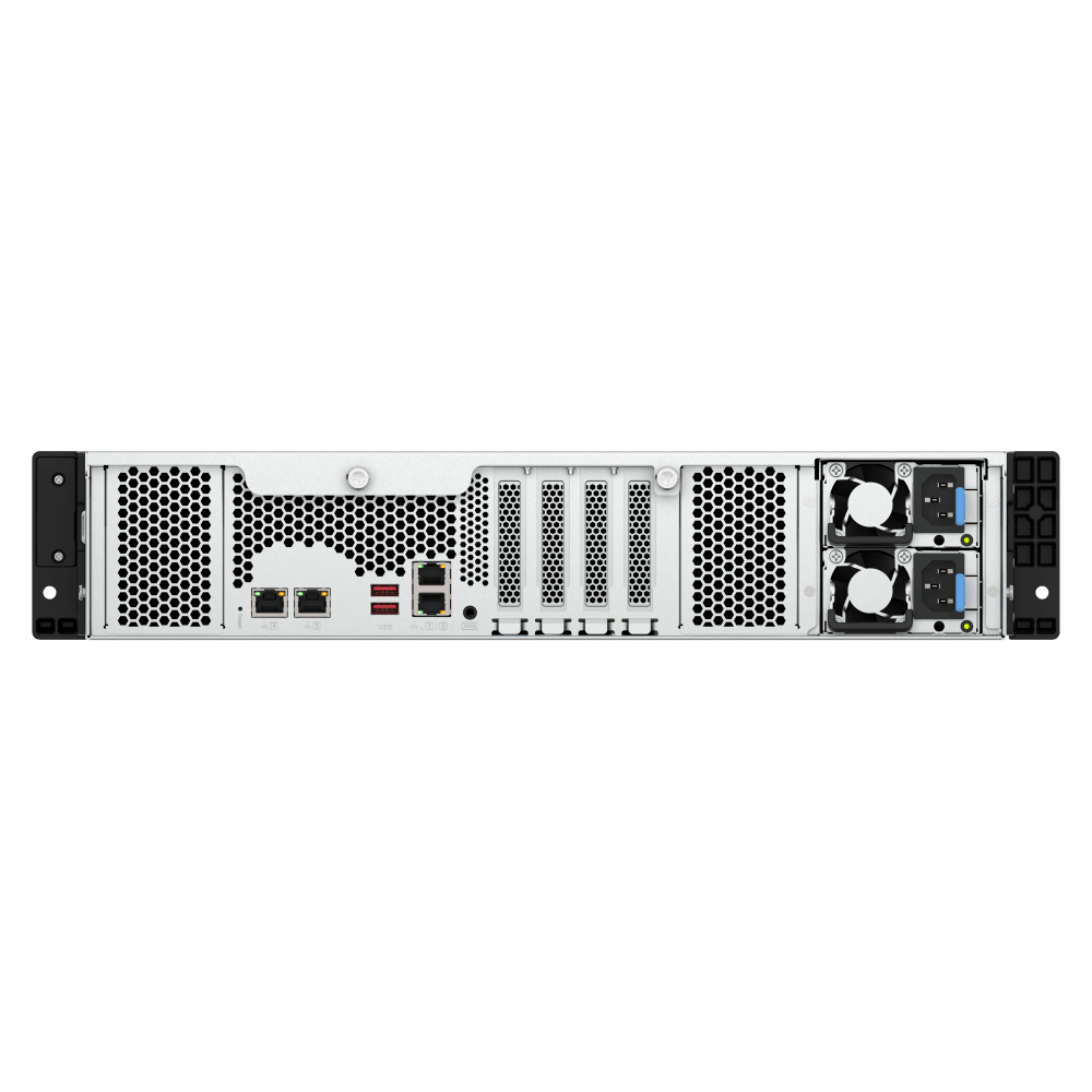 QNAP TS-H1277AXU-RP-R5-16G NAS Back View (I/O ports)
