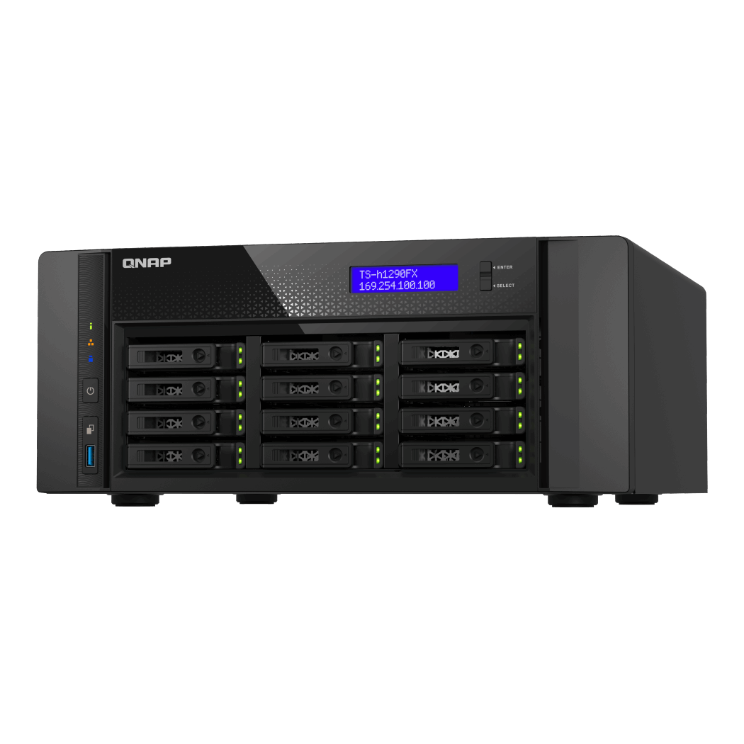 QNAP TS-h1290FX-7302P-256G NAS Front View
