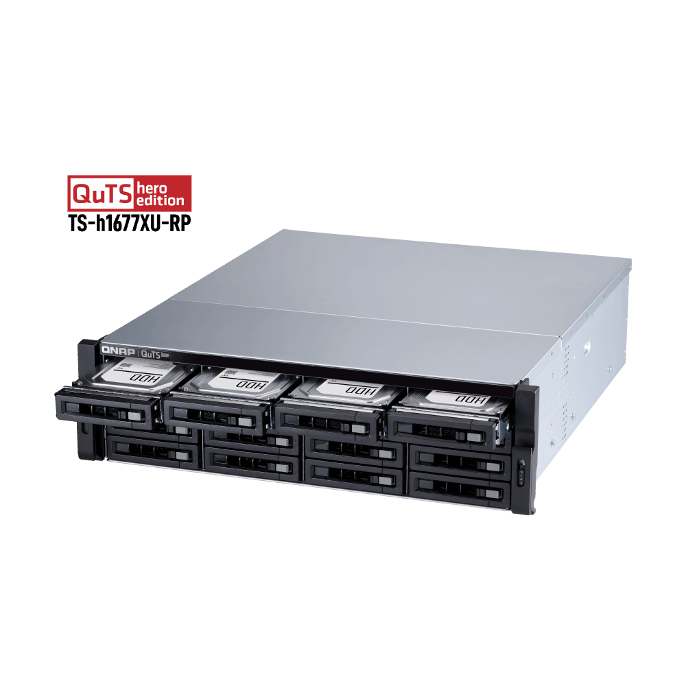 QNAP TS-h1677XU-RP-3700X-32G NAS Side View 4