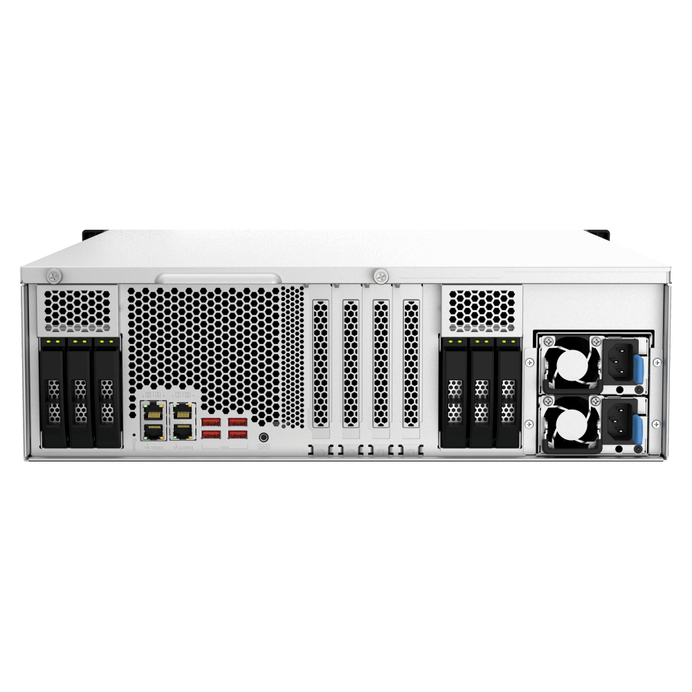 QNAP TS-h2287XU-RP-E2378-64G NAS Back View (I/O ports)