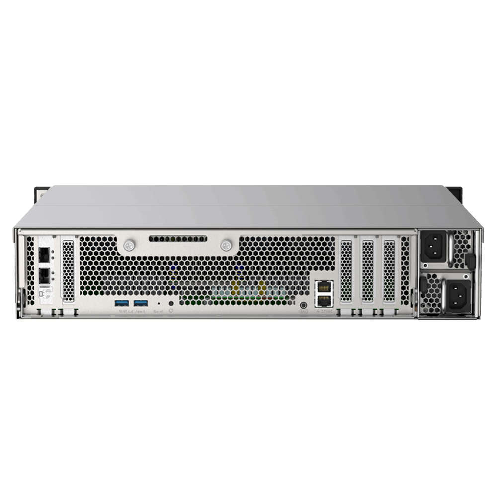 QNAP TS-h2490FU-7232P-64G NAS Back View (I/O ports)