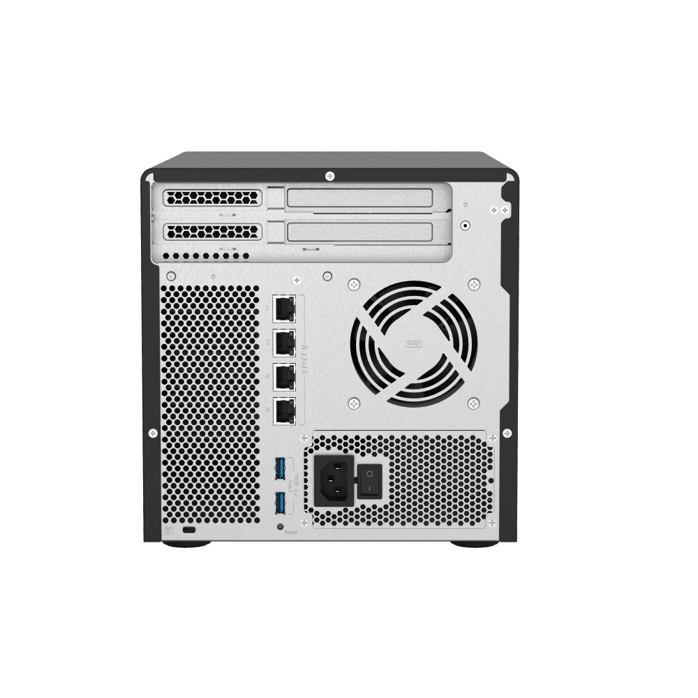 QNAP TS-H686-D1602-8G NAS Back View (I/O ports)