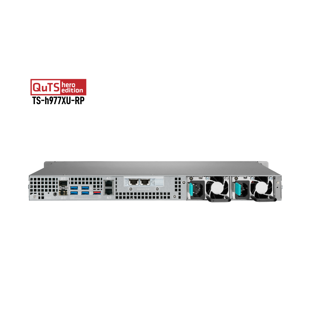QNAP TS-h977XU-RP-3700X-32G NAS Back View (I/O ports)