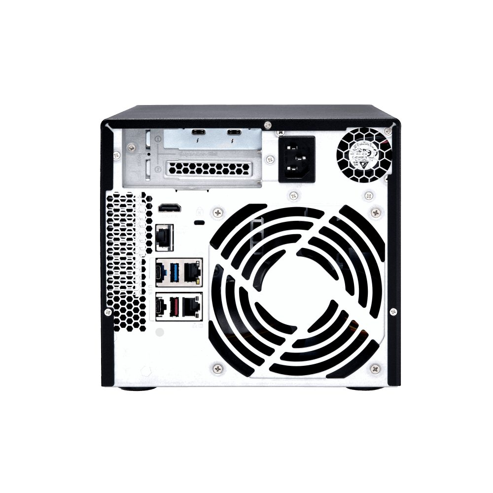 QNAP TVS-472XT-PT-4G NAS Back View (I/O ports)