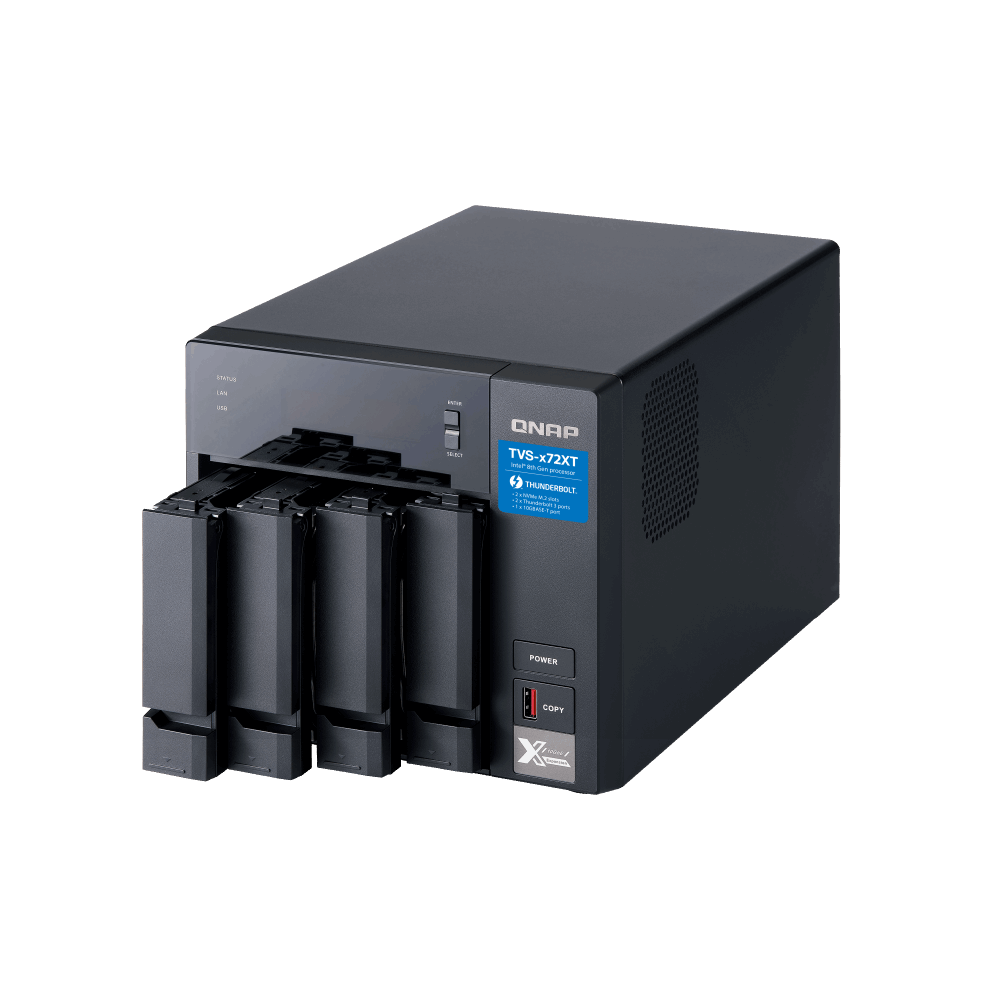 QNAP TVS-472XT-PT-4G NAS Side View 5