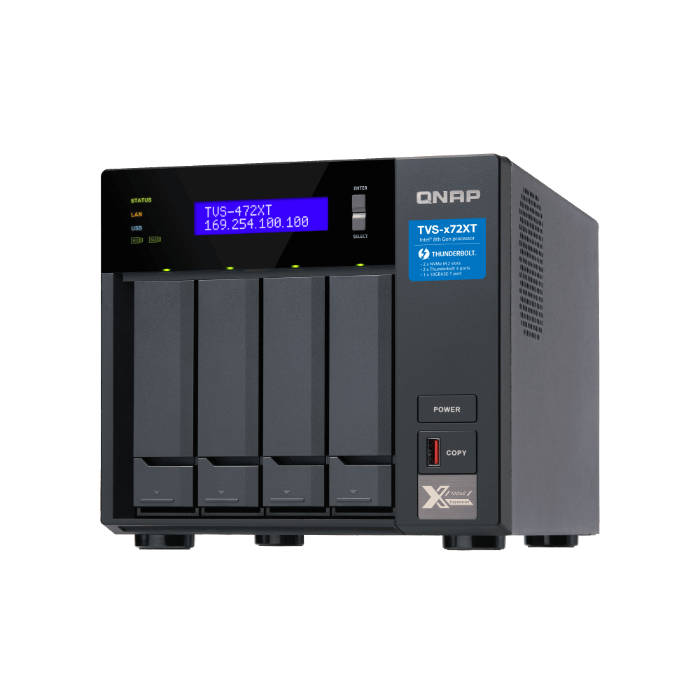 QNAP TVS-472XT-PT-4G NAS Front View
