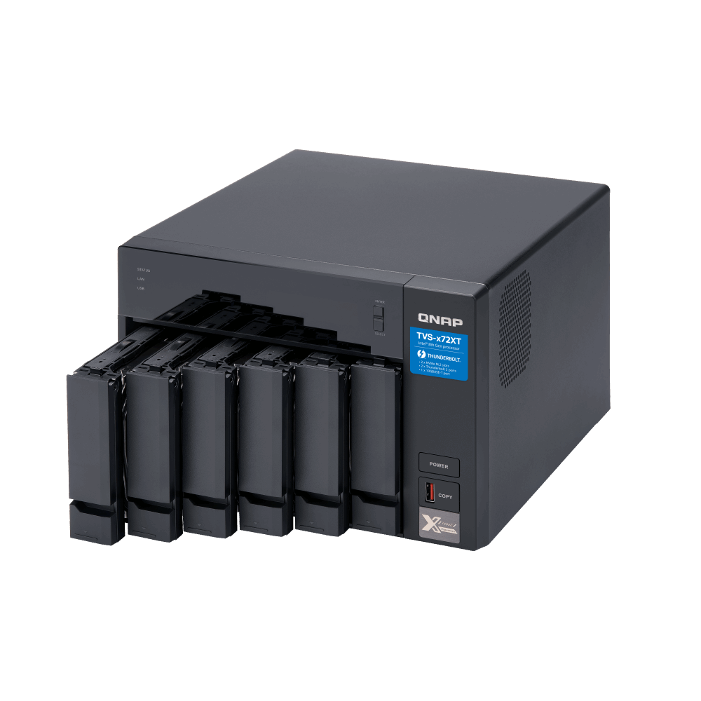 QNAP TVS-672XT-I3-8G NAS Side View 5