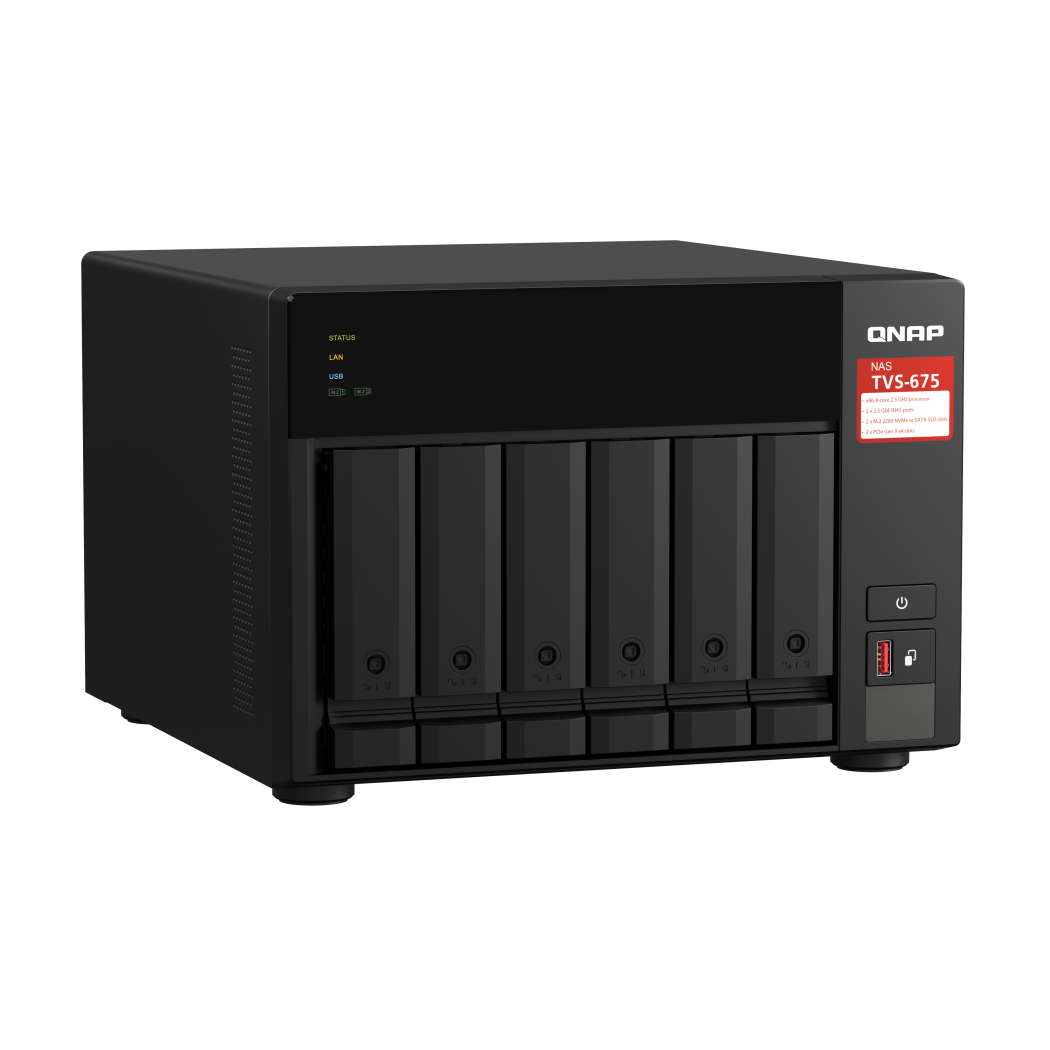 QNAP TVS-675-8G NAS Side View 4