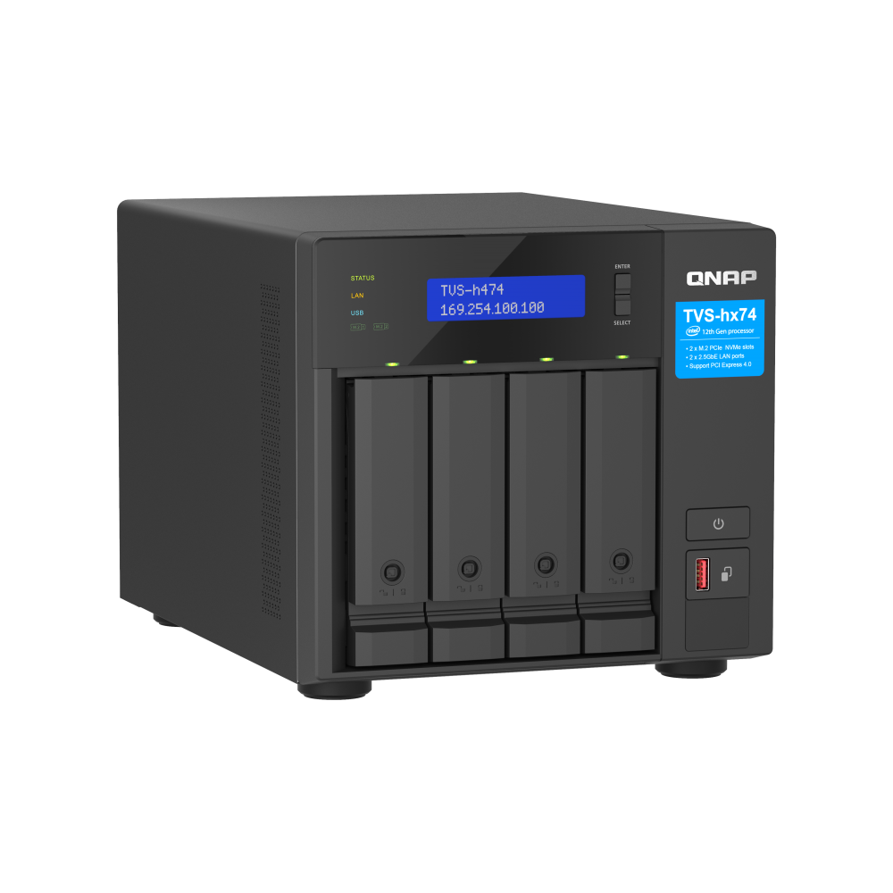 QNAP TVS-h474-PT-8G NAS Side View 4