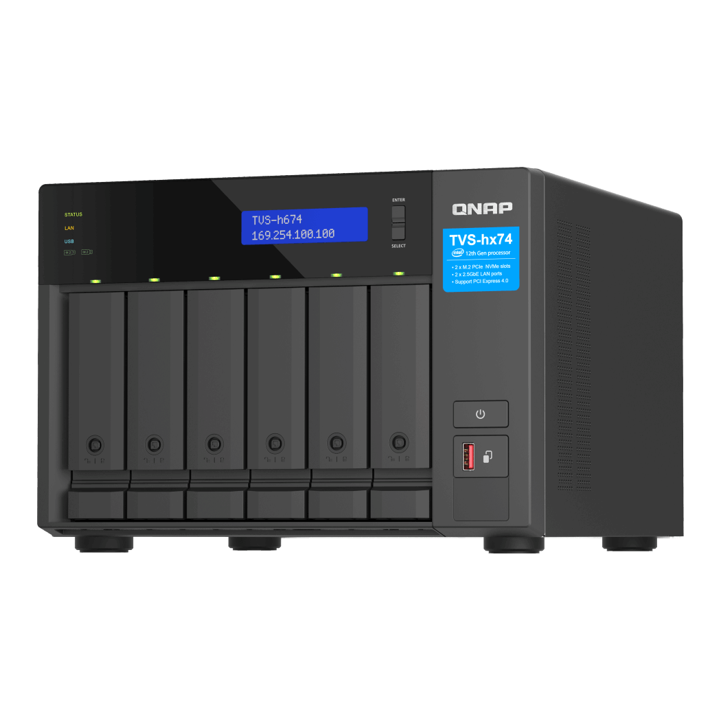 QNAP TVS-h674-i5-32G NAS Front View