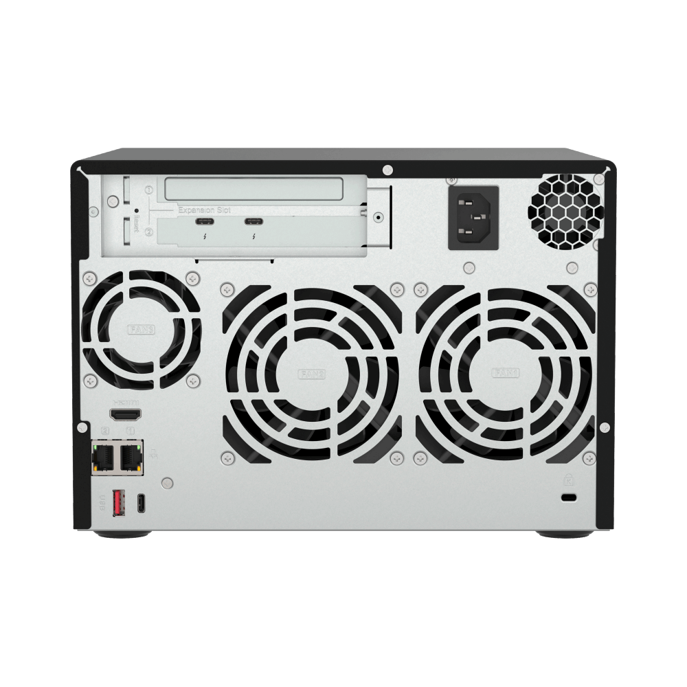 QNAP TVS-h674T-i5-32G NAS Back View (I/O ports)