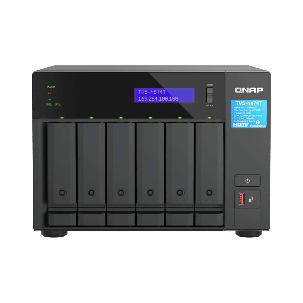 QNAP TVS-h674T-i5-32G NAS Side View 3