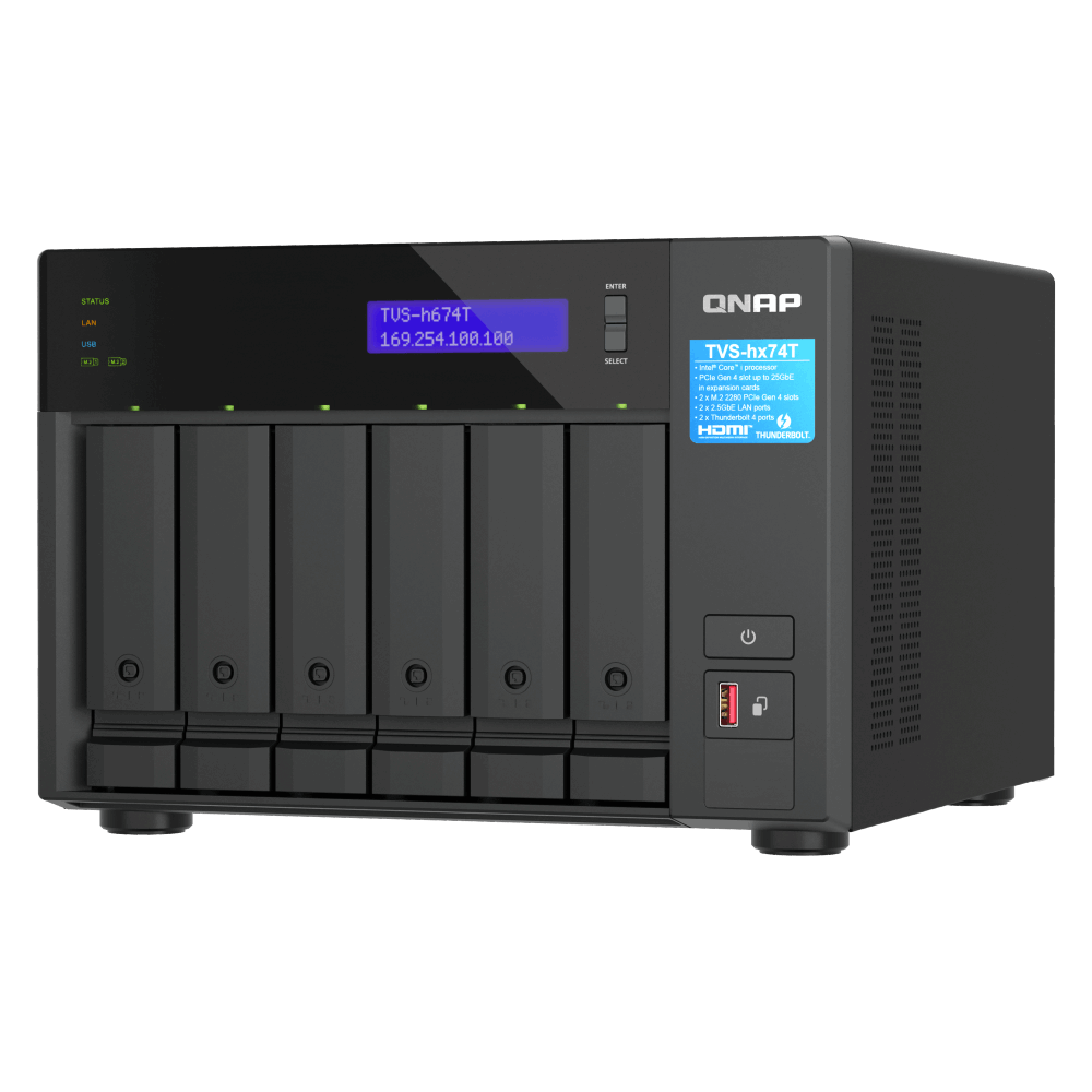 QNAP TVS-h674T-i5-32G NAS Front View