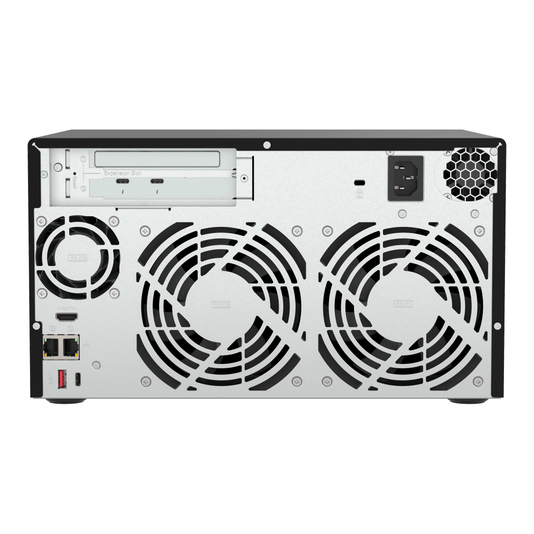 QNAP TVS-h874T-i7-32G NAS Back View (I/O ports)