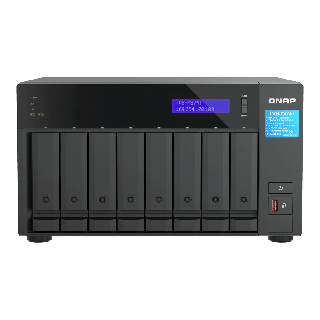 QNAP TVS-h874T-i7-32G NAS Side View 3