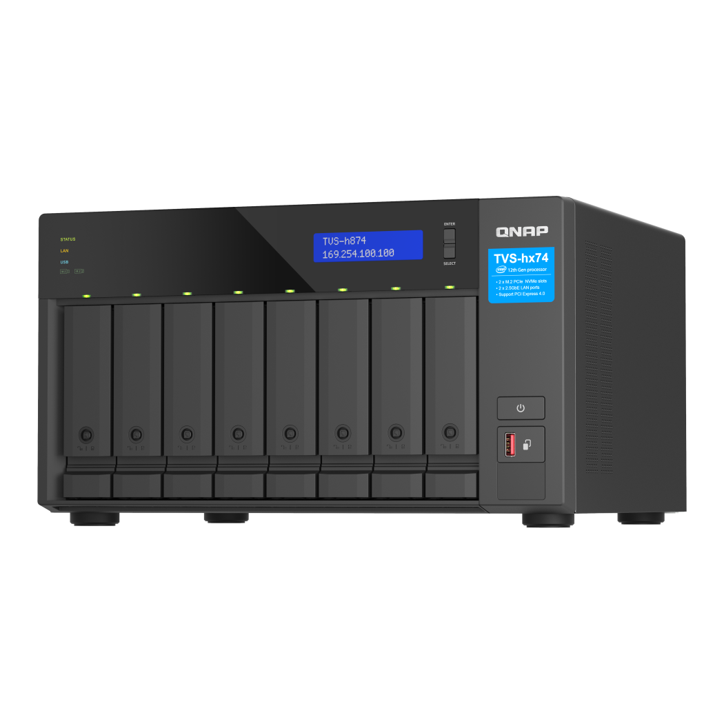 QNAP TVS-H874X-I9-64G NAS Front View